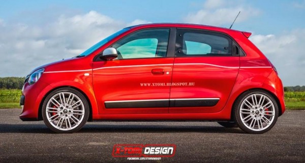 Renault Twingo rs 2 600x322 at High Performance Renault Twingo Rendered