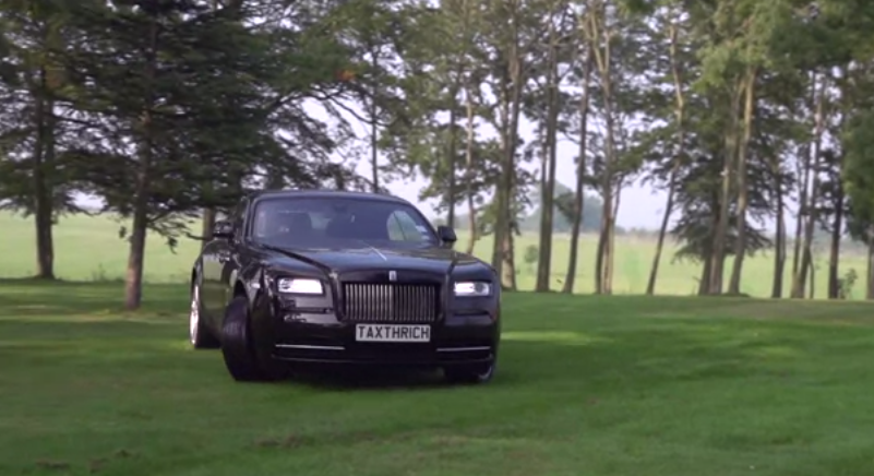 Screen Shot 2014 10 01 at 9.34.33 AM at TaxTheRich Goes Garden Racing in Rolls Royce Wraith