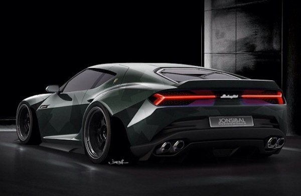asterion wideee 600x392 at Rendering: Lamborghini Asterion Wide Body 