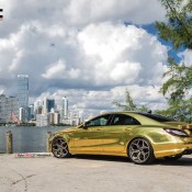 gold cls 11 175x175 at Gold Mercedes CLS63 AMG by MC Customs