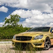 gold cls 2 175x175 at Gold Mercedes CLS63 AMG by MC Customs