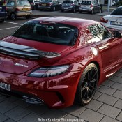 red sls 4 175x175 at Juicy Red Mercedes SLS Black Series Spotted in Netherlands 