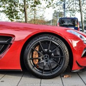 red sls 7 175x175 at Juicy Red Mercedes SLS Black Series Spotted in Netherlands 