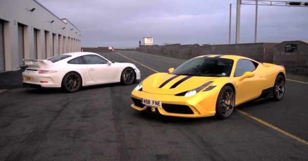 458 Speciale v 991 GT3 1 600x314 at Chris Harris Compares: 458 Speciale v 991 GT3