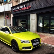 Audi S5 Sportback lime 1 175x175 at Audi S5 Sportback Wrapped in Lime Yellow
