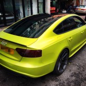 Audi S5 Sportback lime 4 175x175 at Audi S5 Sportback Wrapped in Lime Yellow
