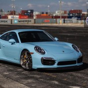 Baby Blue 991 Turbo 5 175x175 at Baby Blue 991 Turbo S on HRE Wheels