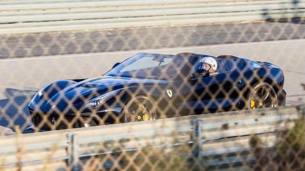 Ferrari F12 TRS Black 1 600x336 at Black Ferrari F12 TRS Spotted on Test Track