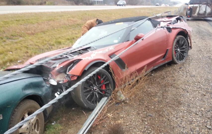 Totaled 2015 Corvette Z06 0 at This Is The First Totaled 2015 Corvette Z06
