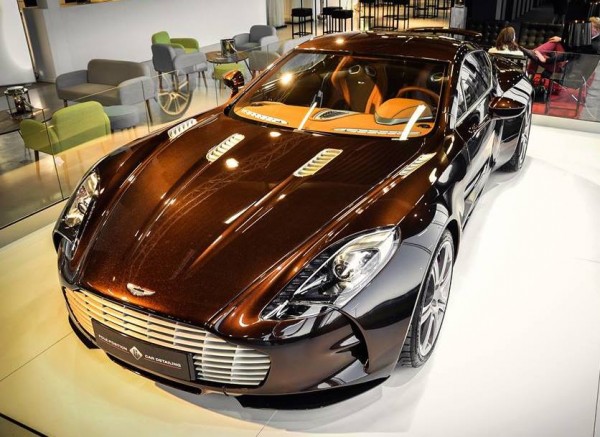 Aston Martin One 77 0 600x437 at Dark Brown Aston Martin One 77 Spotted for Sale
