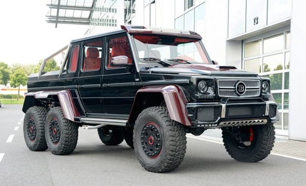 Brabus Mercedes G63 6x6 red 0 600x364 at Brabus Mercedes G63 6x6 with Red Carbon Parts