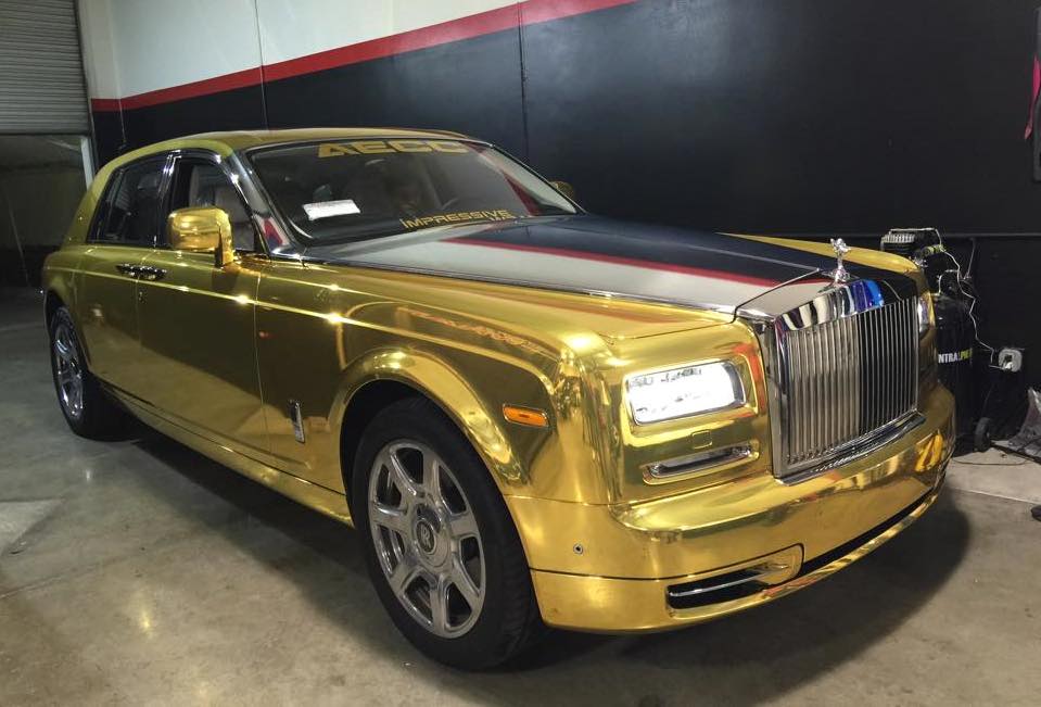 Tuningcars: Gold Chrome Rolls-Royce Phantom