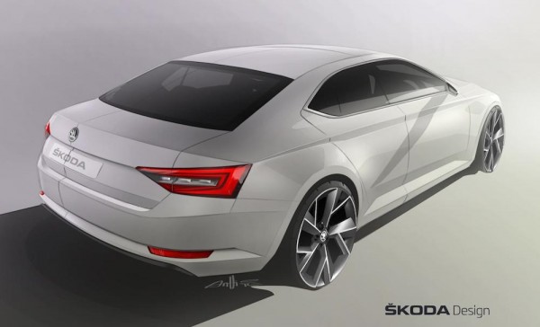 Skoda Superb Preview 600x364 at New Skoda Superb Previewed in Official Rendering