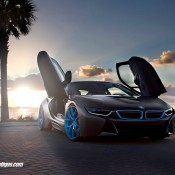 bmw i8 hre blue 1 175x175 at Gallery: BMW i8 on Blue HRE Wheels
