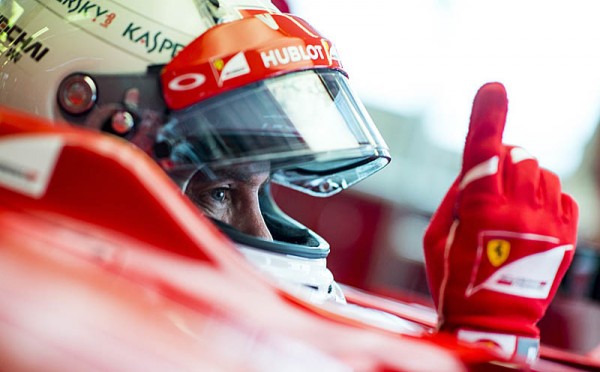 vettel ferrari 600x372 at Sebastian Vettel Makes Ferrari Debut   A New Schumi in the Making? 