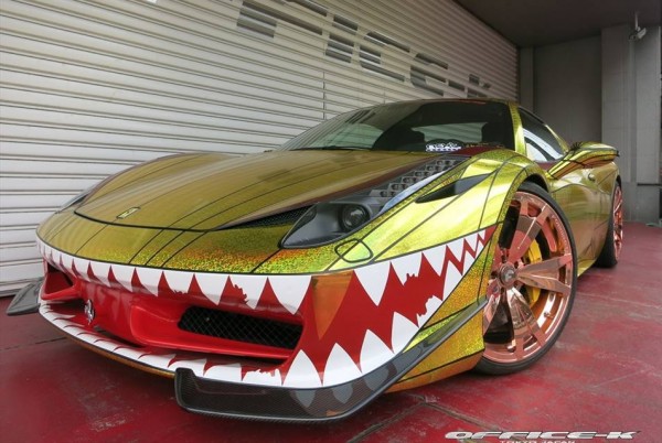 458 Spider Golden shark 0 600x402 at Ferrari 458 Spider Golden Shark by Office K