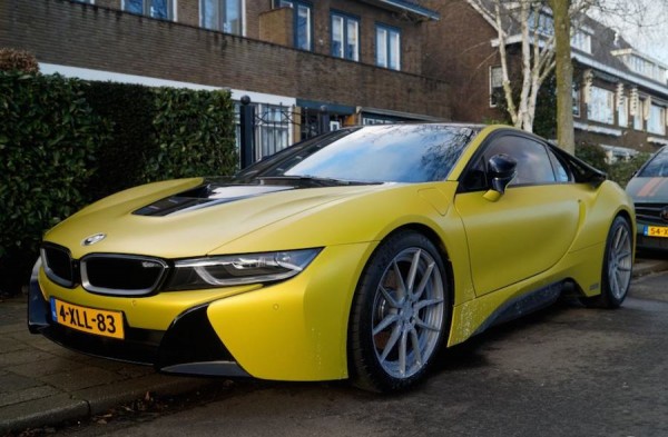 Austin Yellow BMW i8 0 600x393 at Austin Yellow BMW i8 Spotted in Netherlands