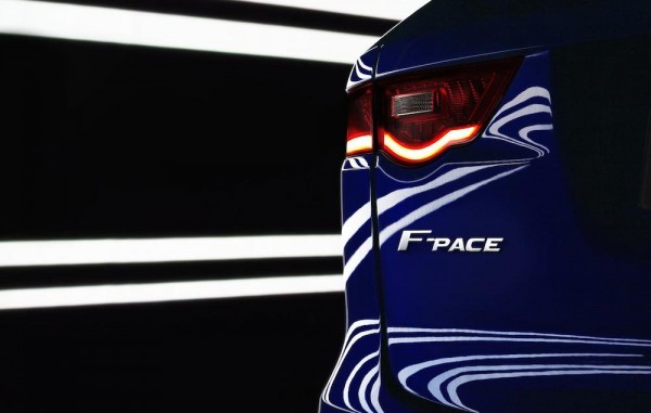 Jaguar F Pace teaser 600x381 at 2016 Jaguar F Pace SUV Teased