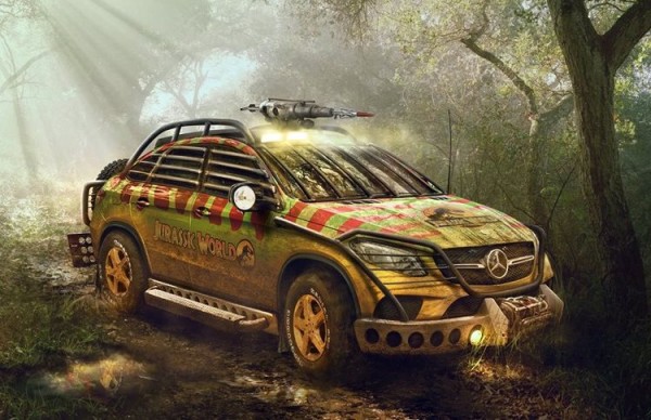Jurassic Park Mercedes GLE 1 600x388 at Mercedes GLE Rendered in Jurassic Park Guise