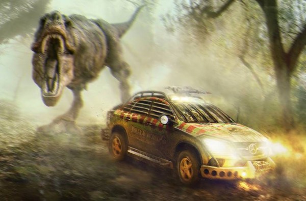 Jurassic Park Mercedes GLE 2 600x395 at Mercedes GLE Rendered in Jurassic Park Guise