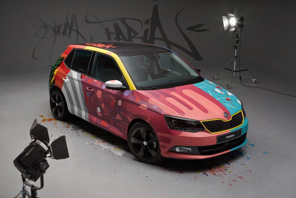 Skoda Fabia Art Car 1 at Skoda Fabia Art Car Unveiled