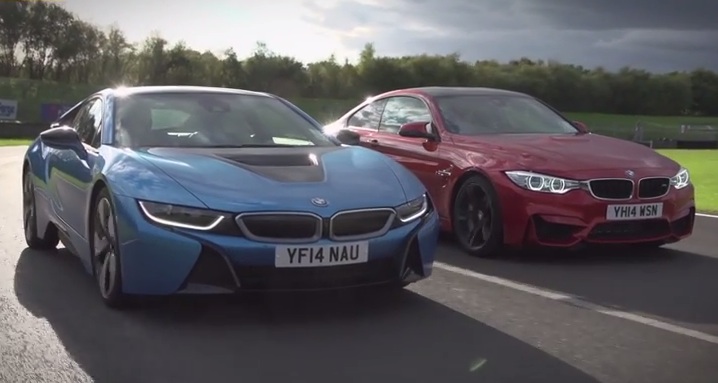 bmw i8 vs m4 at BMW i8 Compared to the M4 on the Track