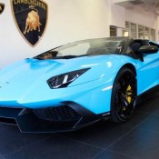 lp720 50th anniverary 7 175x175 at Baby Blue Aventador Roadster 50th Anniversary Spotted for Sale
