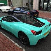 Tiffany Blue Ferrari 458 2 175x175 at This Tiffany Blue Ferrari 458 Is “Mint”