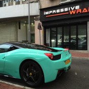 Tiffany Blue Ferrari 458 3 175x175 at This Tiffany Blue Ferrari 458 Is “Mint”