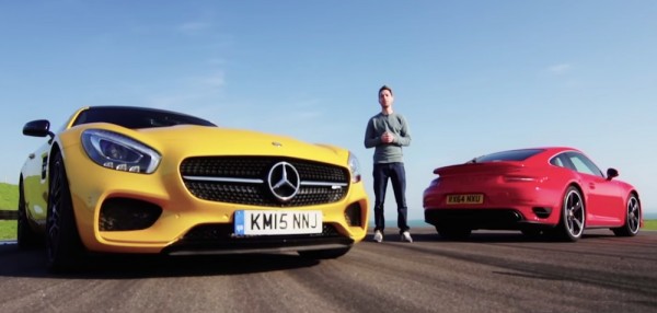 amg gt vs 911 600x286 at Mercedes AMG GT S vs Porsche 911 Turbo at Anglesey