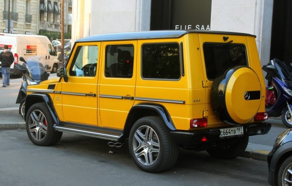 mercedes g63 solar beam 0 600x383 at Mercedes G63 AMG Solar Beam Crazy Color Spotted in Paris