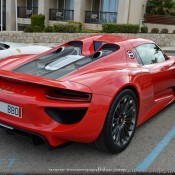 red porsche 918 1 175x175 at All Red Porsche 918 Spotted at Puerto de Sitges