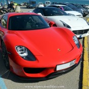 red porsche 918 2 175x175 at All Red Porsche 918 Spotted at Puerto de Sitges