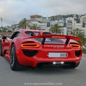 red porsche 918 5 175x175 at All Red Porsche 918 Spotted at Puerto de Sitges