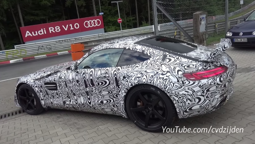 AMG GT prototype at High Performance Variant of Mercedes AMG GT Caught Testing