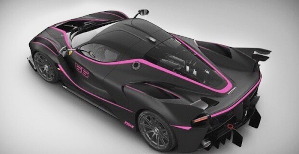 Ferrari FXX K Pink 1 600x309 at Chinese Man Orders Ferrari FXX K with Pink Accents
