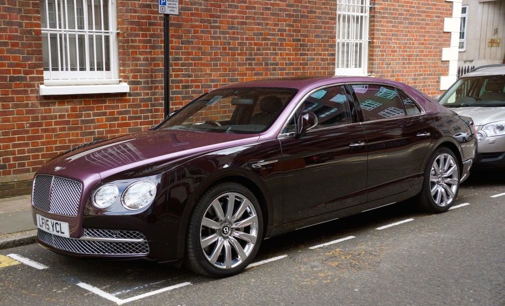 Magenta Bentley Flying Spur 0 at Two Tone Magenta Bentley Flying Spur Spotted in London