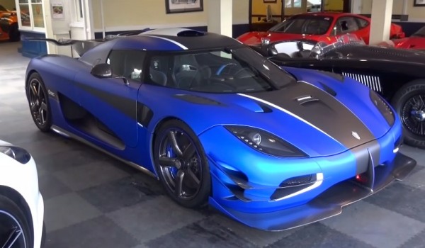 Matte Blue Koenigsegg One 1 600x350 at Matte Blue Koenigsegg One:1 Scooped Before Delivery