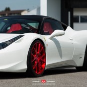 Ferrari 458 Red Vossen 2 175x175 at Gallery: Ferrari 458 on Red Vossen Wheels