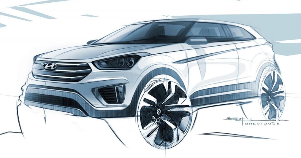 Hyundai Creta sketch 1 at Hyundai Creta Previewed in Official Sketches