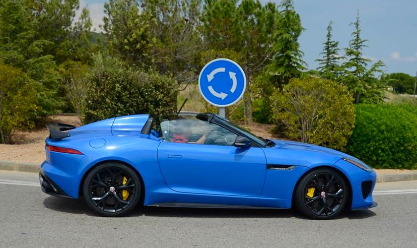 Ultra Blue Jaguar F-Type Project 7 Spotted on the Road