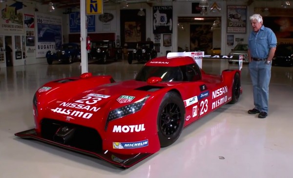 Nissan GT R LM Nismo JLG 600x364 at Nissan GT R LM Nismo Drops by Jay Leno’s Garage