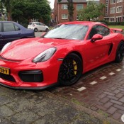 red Porsche Cayman GT4 2 175x175 at Porsche Cayman GT4 Spotted in Bright Red