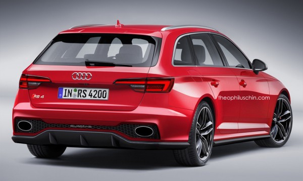 2017 Audi RS4 Chin 2 600x360 at 2017 Audi RS4 Avant Imagined with New Grille and Aero Parts