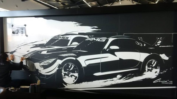 Mercedes AMG GT3 tape 1 600x337 at Mercedes AMG GT3 Recreated in Tape
