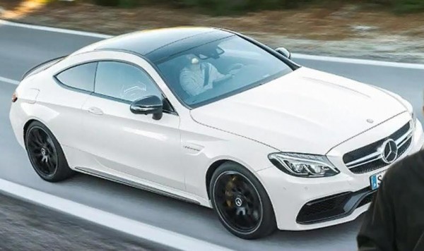 C63 AMG Coupe leak 1 600x356 at First Look: 2017 Mercedes C63 AMG Coupe