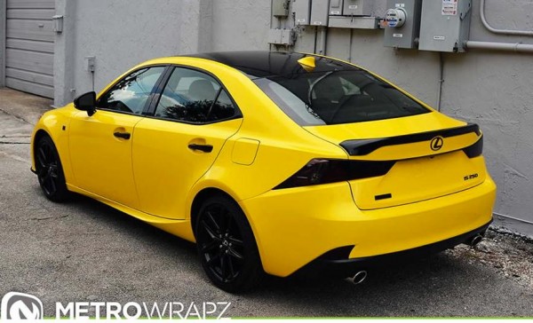 Gloss Yellow Lexus IS 0 600x364 at Gloss Yellow Lexus IS by Metro Wrapz