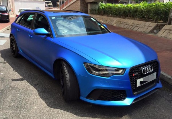 Matte Blue Audi RS6 0 600x416 at Matte Blue Audi RS6 Is Serious Eye Candy