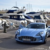 Aston Martin One 77 spot 1 175x175 at Mako Blue Aston Martin One 77 Sighted in France