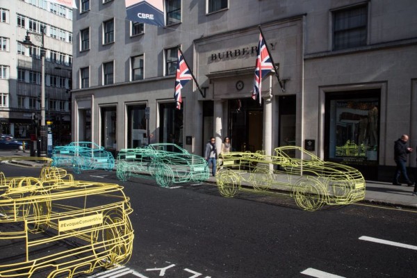 Evoque Convertible Wireframe 0 600x400 at Range Rover Evoque Convertible Teased with Wireframe Sculptures